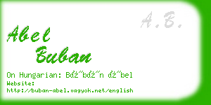 abel buban business card